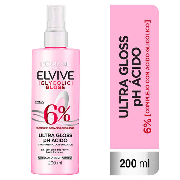 Acidifier/UltraGloss Elvive Glycolic Gloss 200 ml